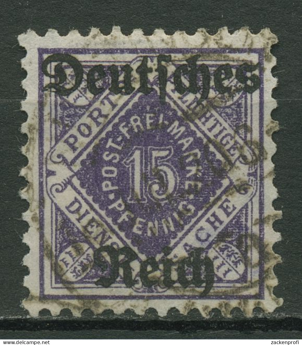 Deutsches Reich Dienstmarke Württemberg M. Aufdruck 1920 D 54 Gestempelt Geprüft - Officials