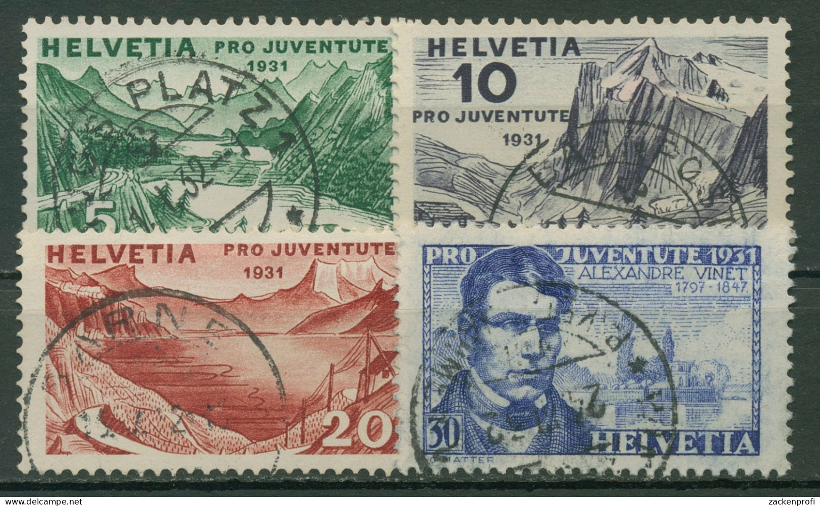 Schweiz 1931 Pro Juventute Landschaften, Alexandre Vinet 246/49 Gestempelt - Used Stamps