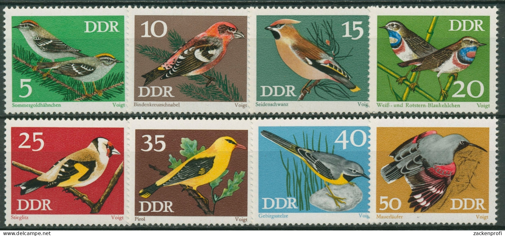 DDR 1973 Tiere Vögel Singvögel 1834/41 Postfrisch - Unused Stamps