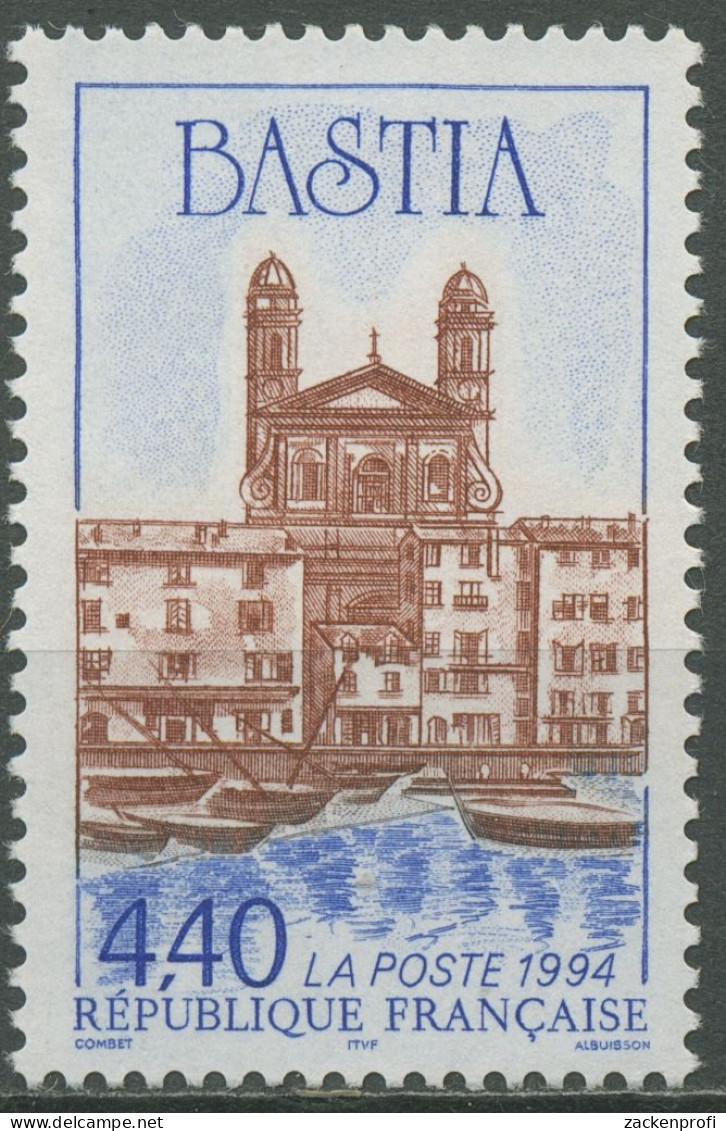 Frankreich 1994 Tourismus Kirche Und Hafen In Bastia 3006 Postfrisch - Neufs
