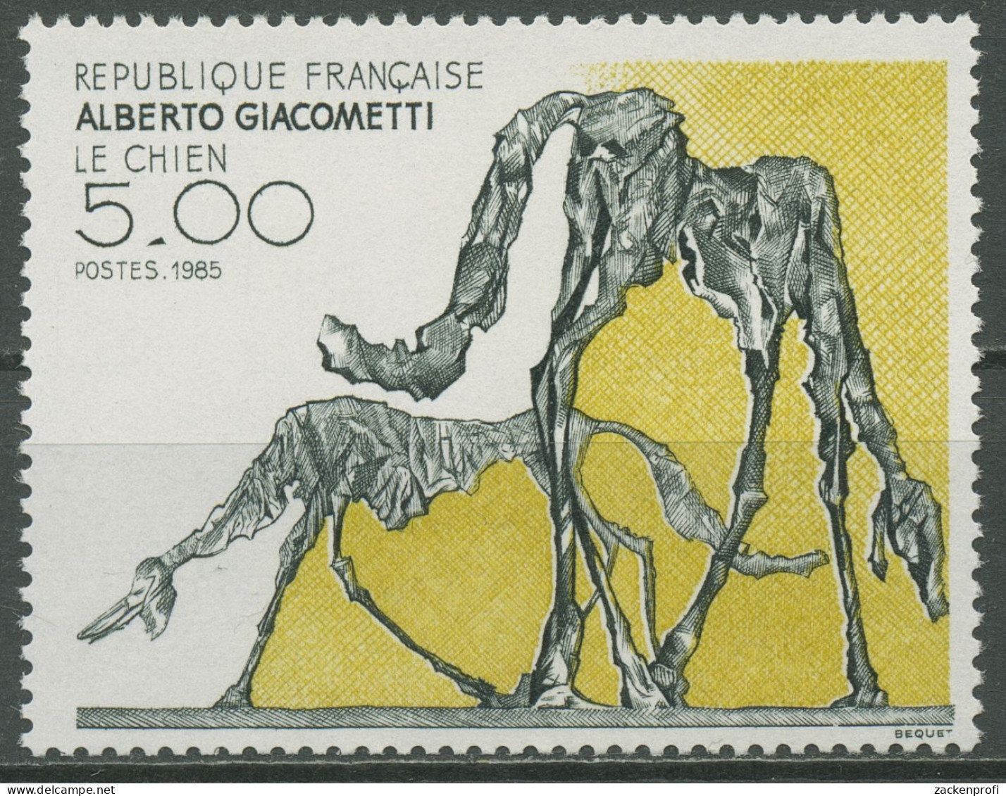 Frankreich 1985 Zeitgenössische Kunst Bronzeskulptur "Der Hund" 2524 Postfrisch - Ungebraucht