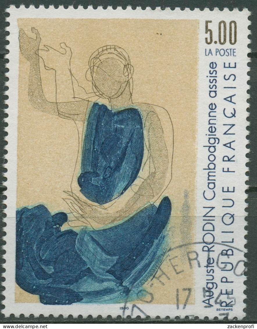 Frankreich 1990 Kunst Gemälde Auguste Rodin 2781 Gestempelt - Used Stamps