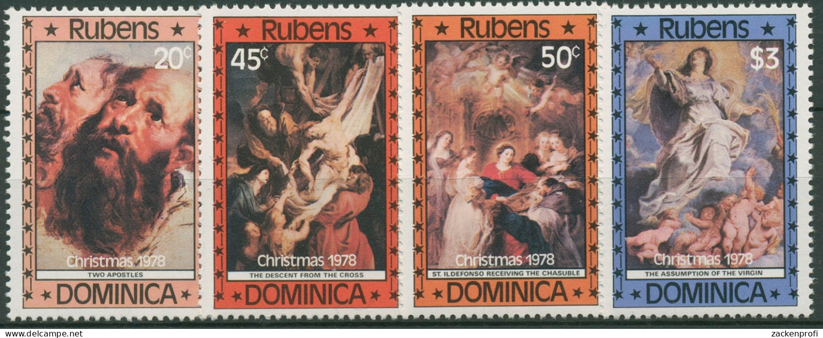 Dominica 1978 Weihnachten P.P.Rubens Gemälde 586/89 Postfrisch - Dominica (...-1978)