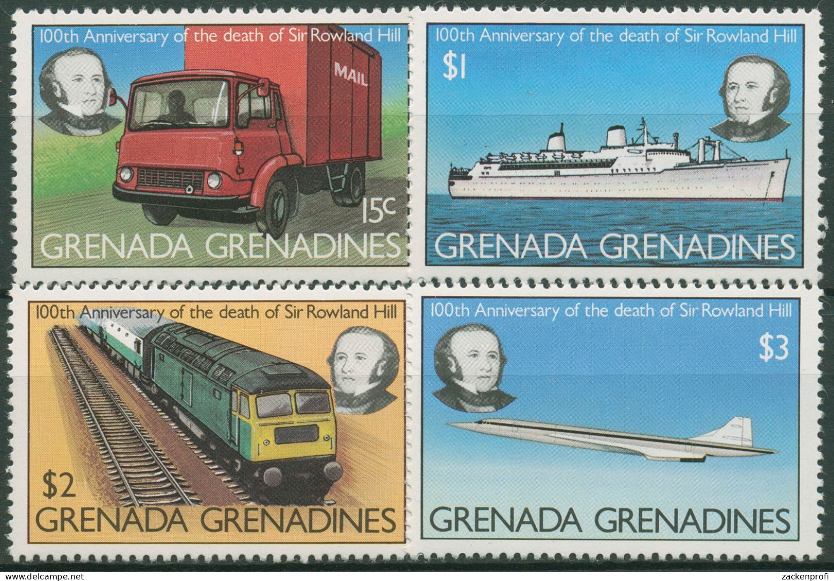 Grenada-Grenadinen 1979 Postmeister Rowland Hill 335/38 A Postfrisch - Grenade (1974-...)
