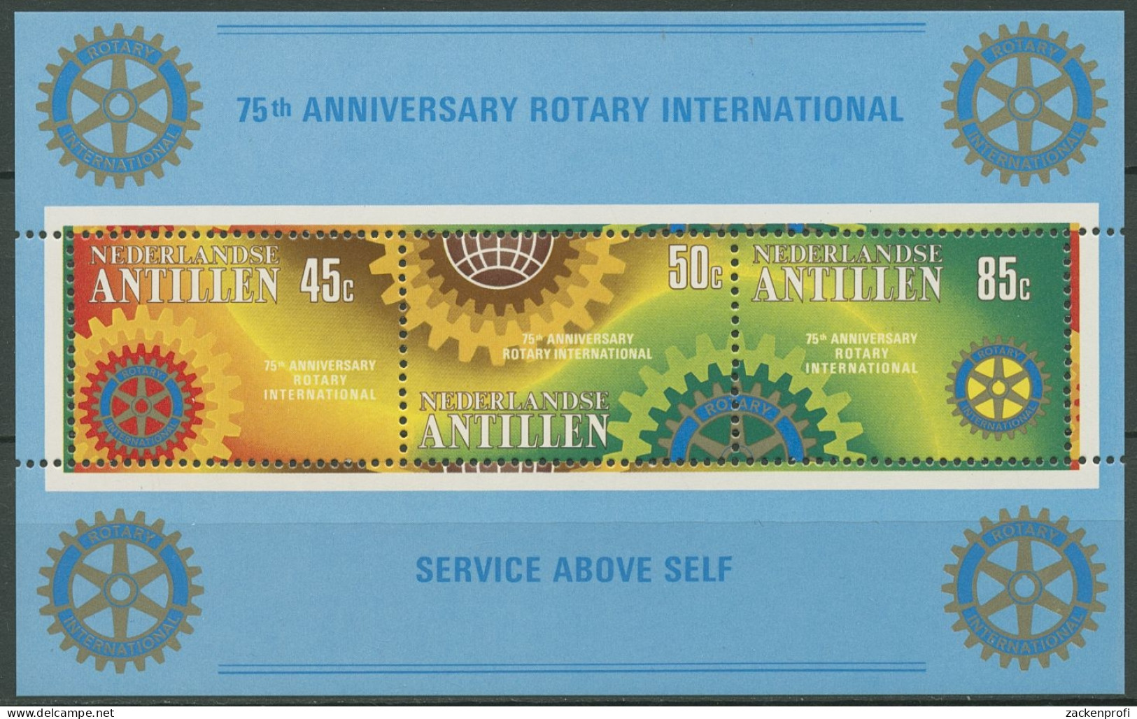 Niederländische Antillen 1980 Rotary International Block 12 Postfrisch (C97407) - Curaçao, Antilles Neérlandaises, Aruba