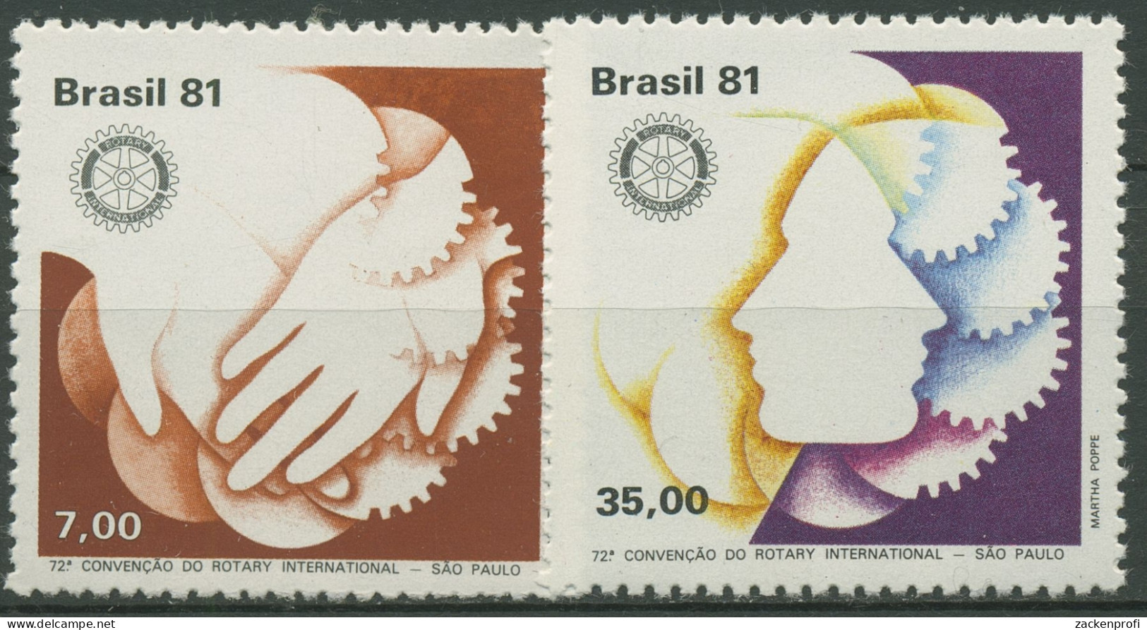 Brasilien 1981 Rotary International Kongress 1827/28 Postfrisch - Neufs