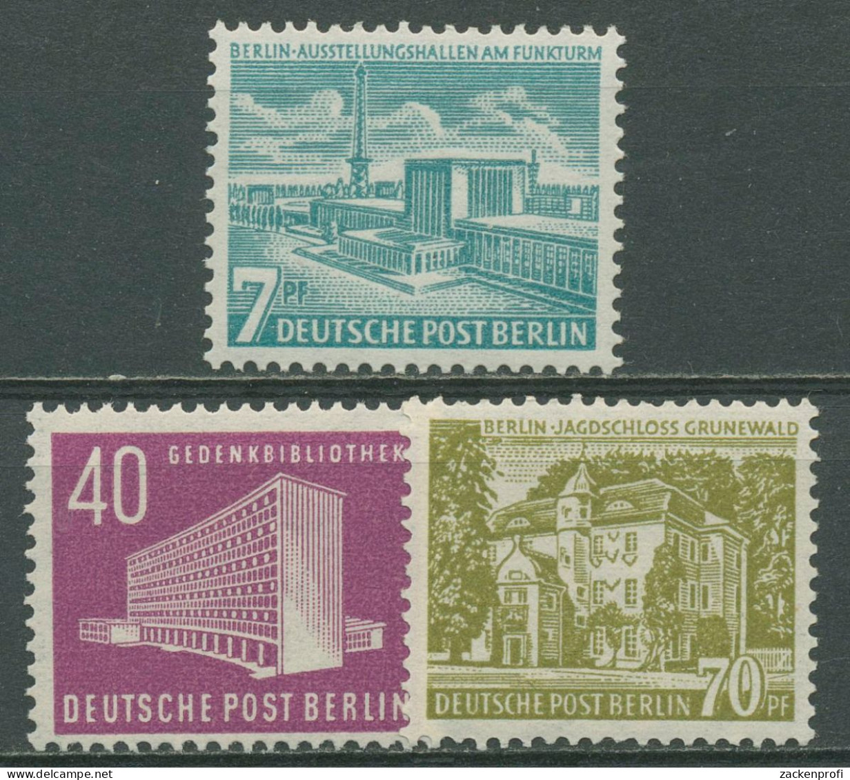 Berlin 1954 Berliner Bauten 121/23 Postfrisch (123 Geprüft) - Ungebraucht