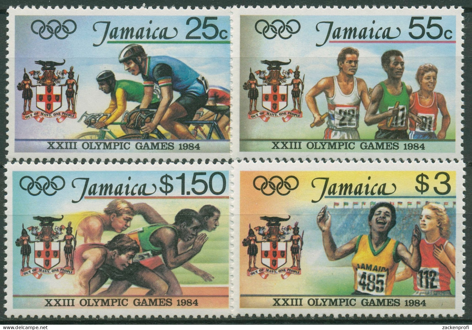 Jamaika 1984 Olympia Sommerspiele Los Angeles 585/88 Postfrisch - Jamaique (1962-...)
