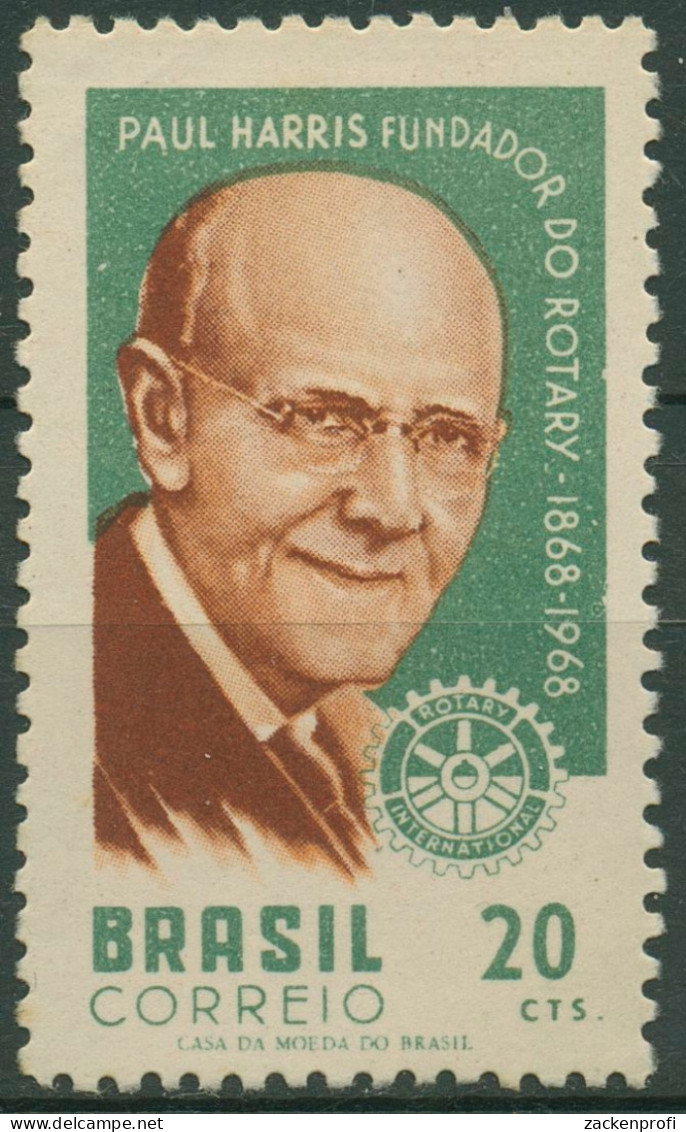 Brasilien 1968 Paul Harris Rotary International 1169 Postfrisch - Neufs