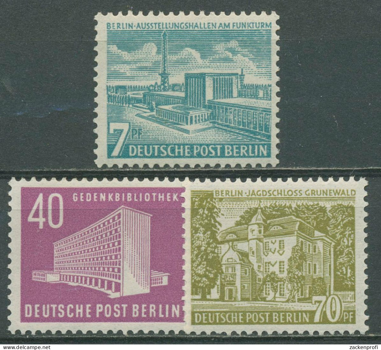 Berlin 1954 Berliner Bauten 121/23 Postfrisch - Unused Stamps