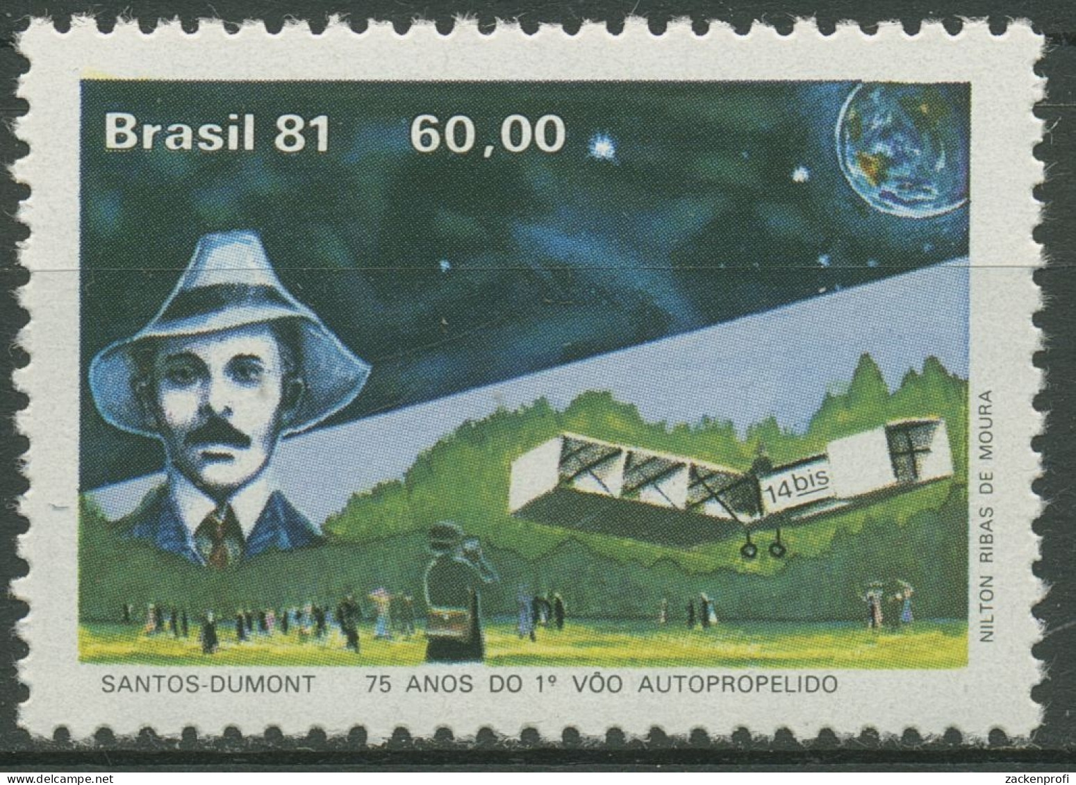 Brasilien 1981 Motorflug Pilot Santos Dumont 1853 Postfrisch - Ongebruikt