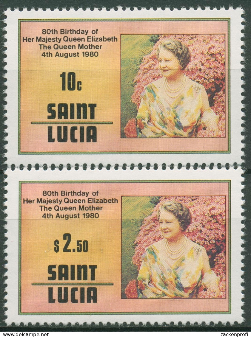 St. Lucia 1980 Königinmutter Elisabeth Geburtstag 499/00 Postfrisch - St.Lucie (1979-...)