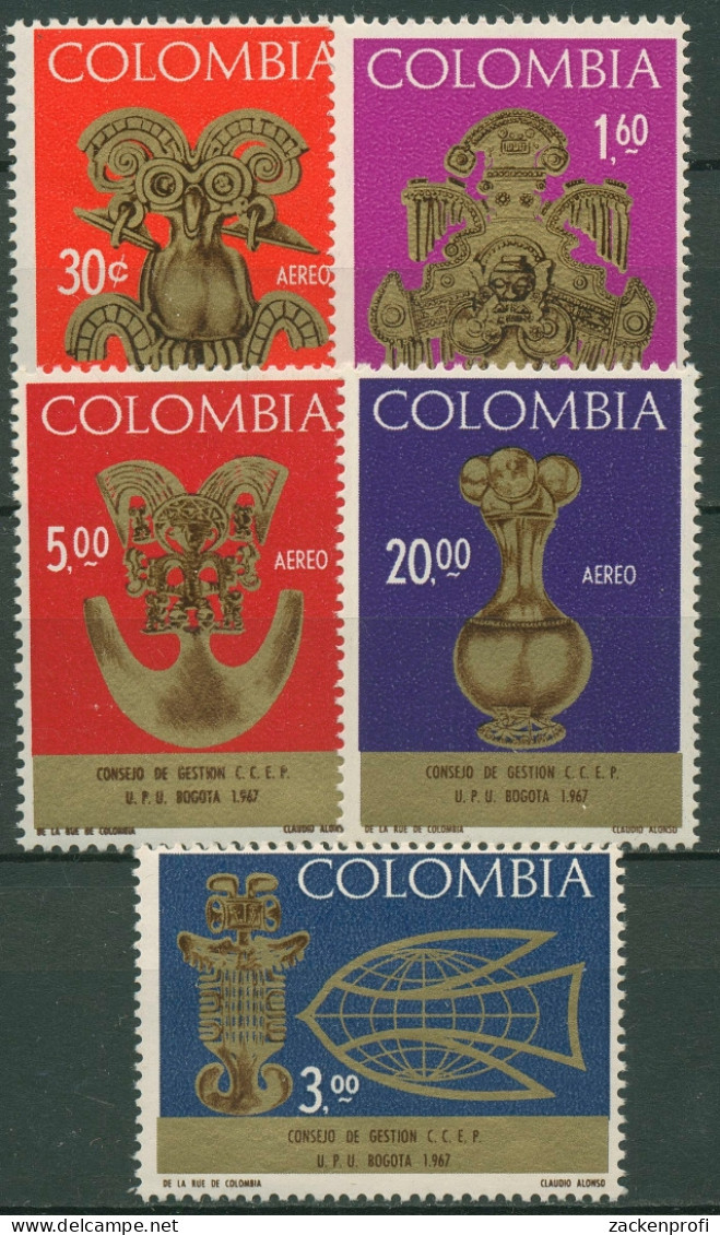 Kolumbien 1967 Poststudien Goldmuseum Bogotá Kunstgegenstände 1111/15 Postfrisch - Colombia