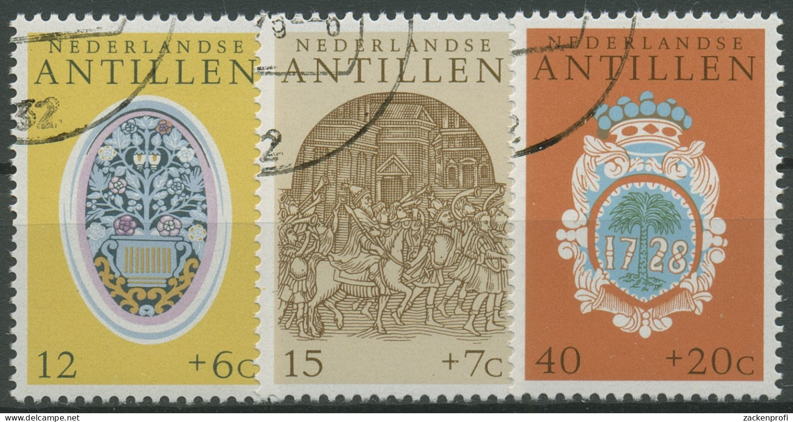 Niederländische Antillen 1975 Kulturelle Fürsorge Verzierungen 295/97 Gestempelt - Niederländische Antillen, Curaçao, Aruba