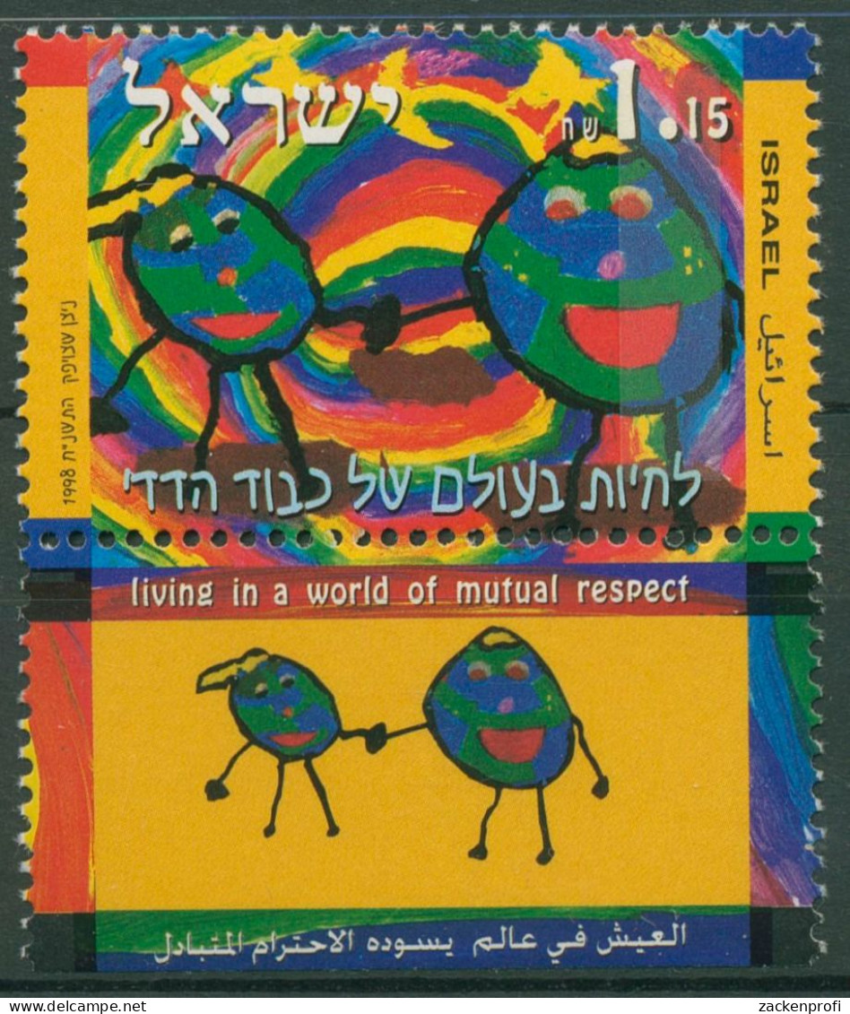 Israel 1998 Schulkampagne Für Umgangsformen 1492 Mit Tab Postfrisch - Unused Stamps (with Tabs)