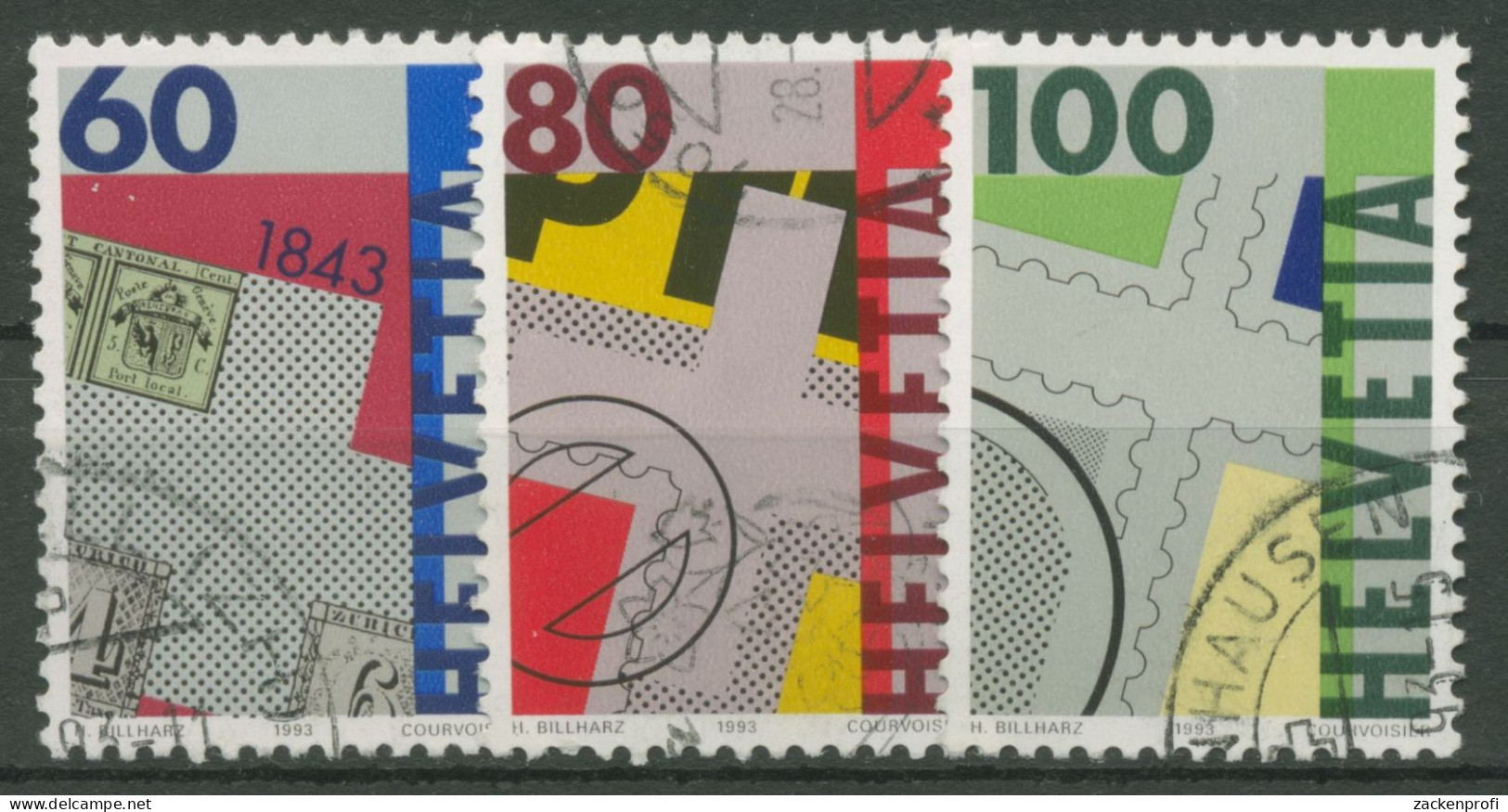 Schweiz 1993 150 Jahre Briefmarken 1496/98 Gestempelt - Used Stamps