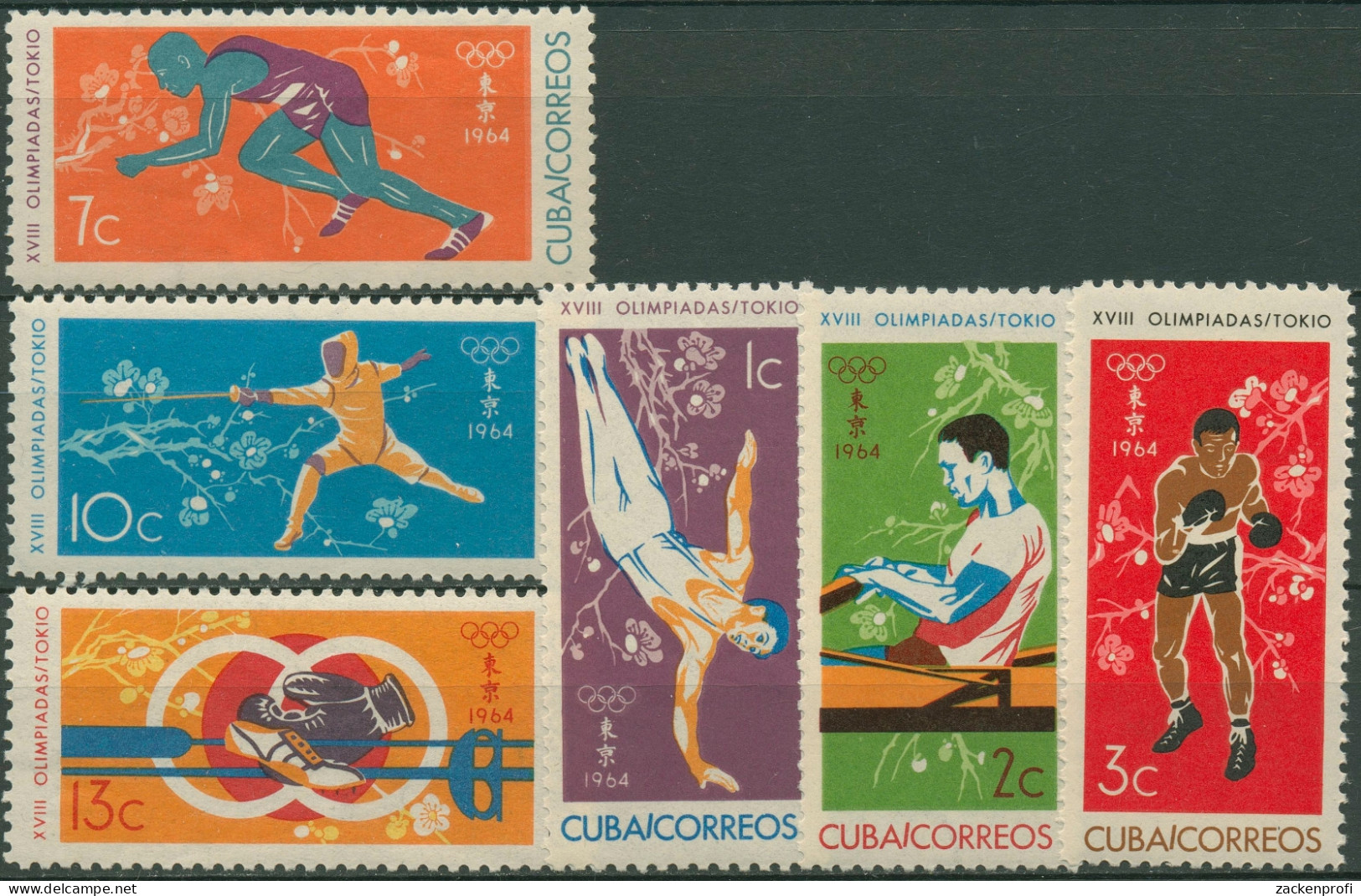 Kuba 1964 Olympia Sommerspiele Tokio 912/17 Postfrisch - Ungebraucht