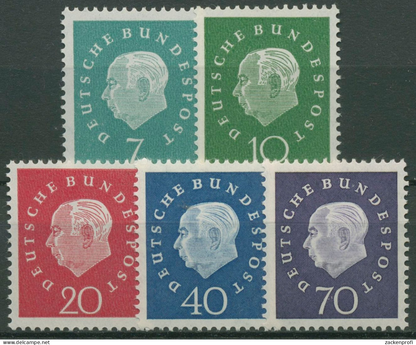 Bund 1959 Theodor Heuss 302/06 Postfrisch - Nuevos