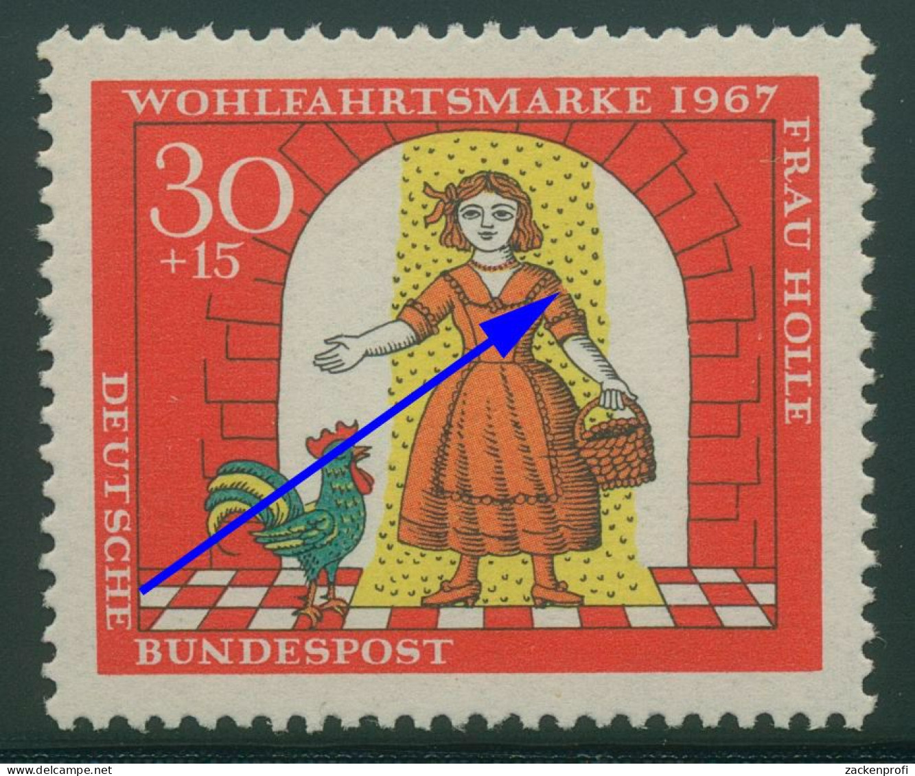 Bund 1967 Wohlfahrt Mit Plattenfehler 540 I Postfrisch - Variétés Et Curiosités