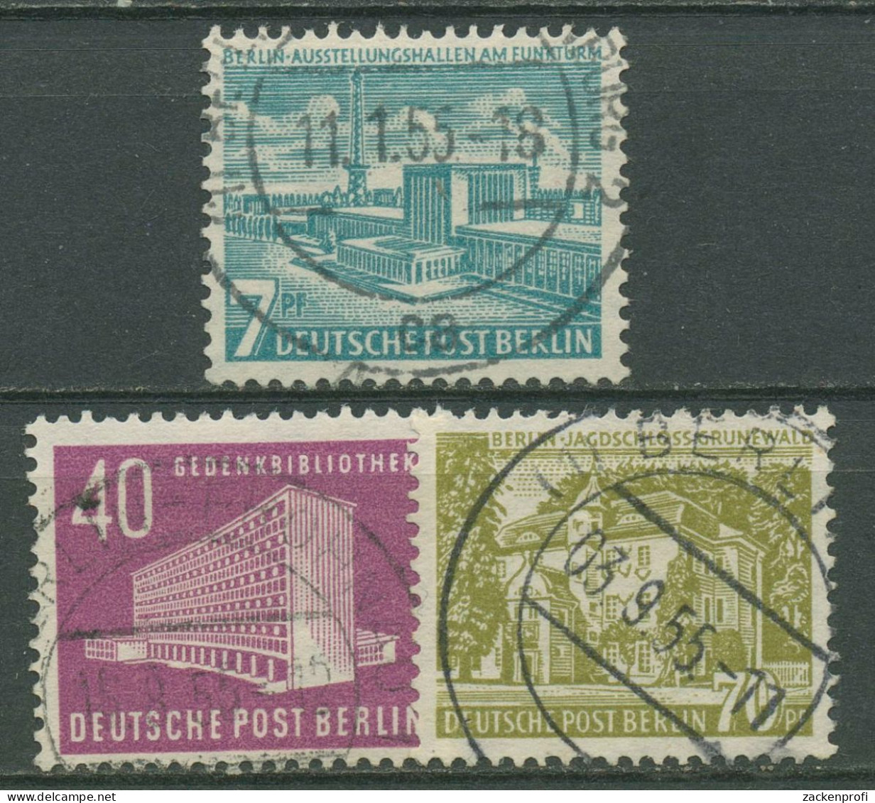 Berlin 1954 Berliner Bauten 121/23 Mit BERLIN-Stempel - Usados