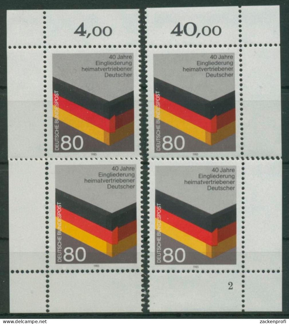 Bund 1985 Heimatvertriebene Deutsche 1265 Alle 4 Ecken Postfrisch (E1405) - Nuovi