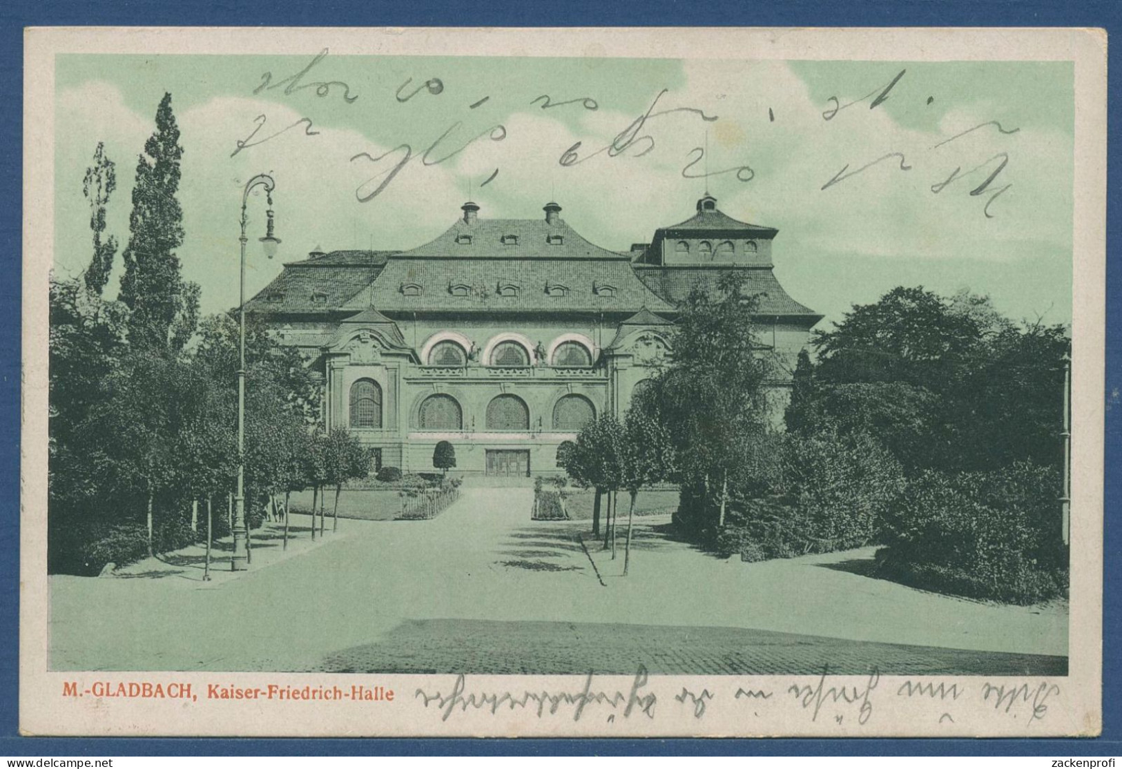 Mönchengladbach Kaiser-Friedrich-Halle, Gelaufen 1921 (AK4570) - Mönchengladbach