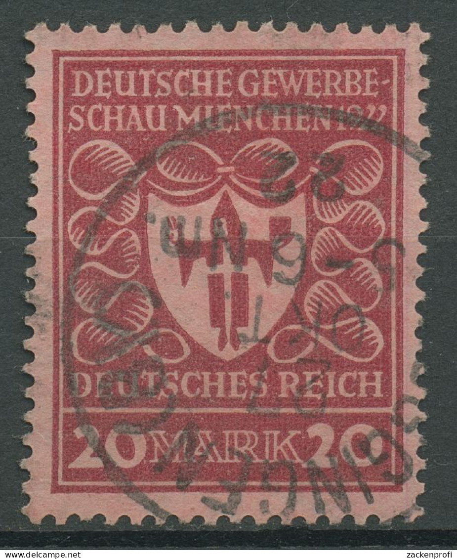 Deutsches Reich 1922 Deutsche Gewerbeschau München 204 B Gestempelt Geprüft - Used Stamps