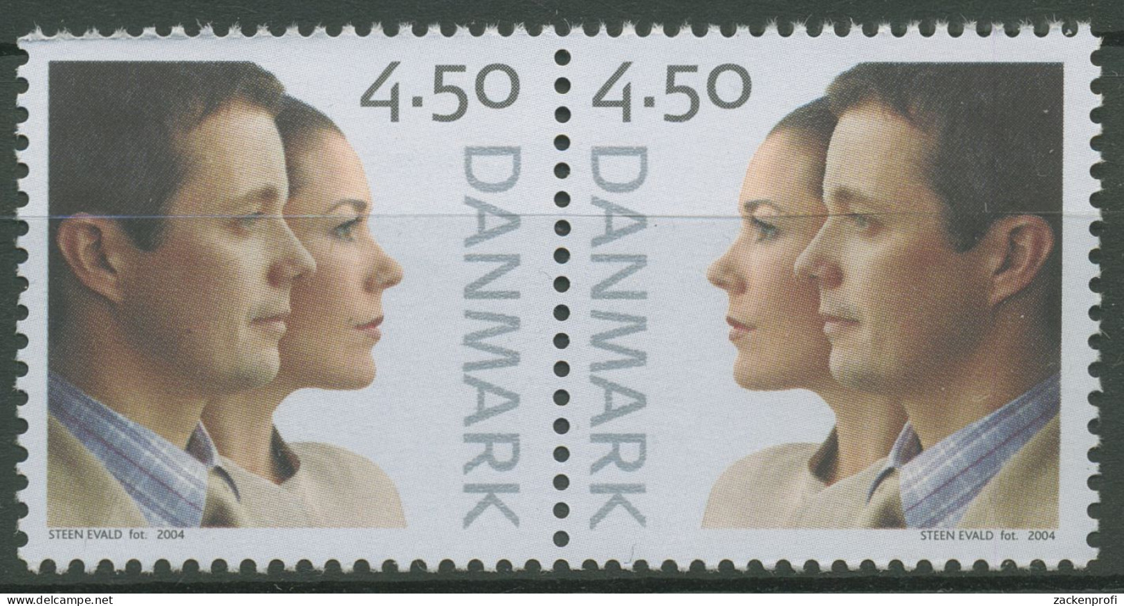 Dänemark 2004 Hochzeit Kronprinz Frederiks Und Mary 1369/70 ZD Postfrisch - Unused Stamps