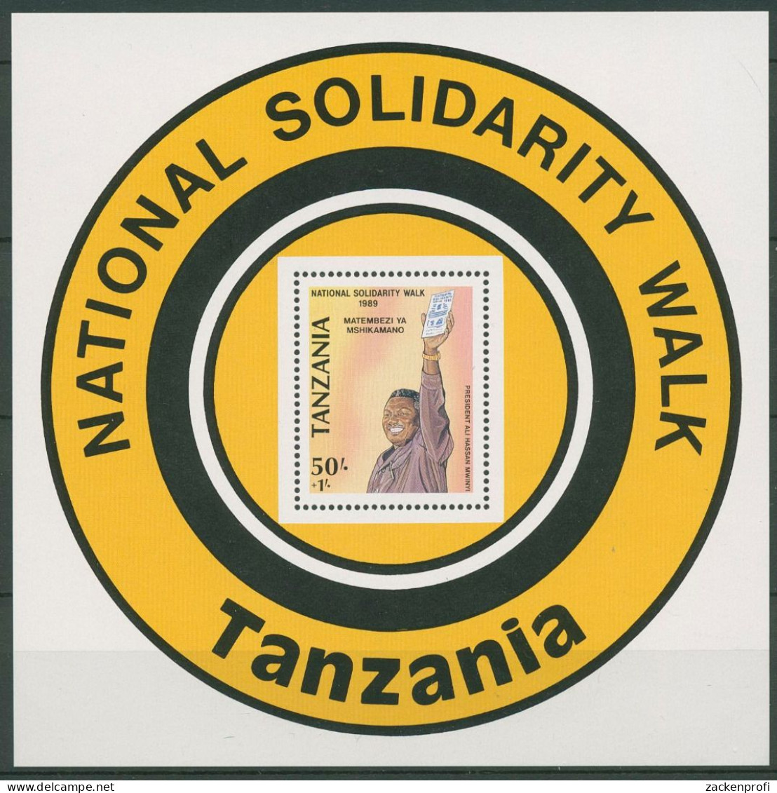 Tansania 1989 Nationaler Solidaritätsmarsch Block 93 Postfrisch (C40656) - Tanzania (1964-...)