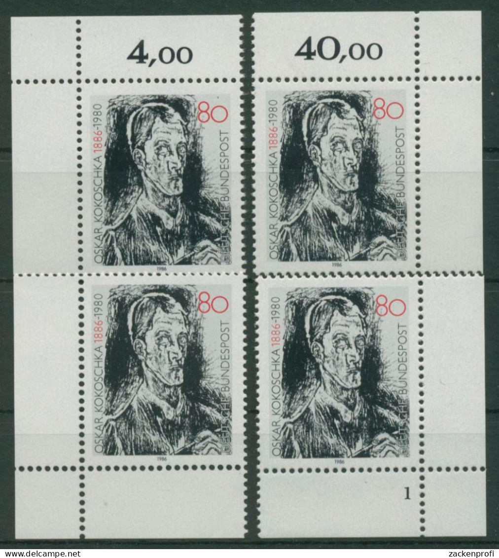 Bund 1986 Künstler Oskar Kokoschka 1272 Alle 4 Ecken Postfrisch (E1431) - Neufs