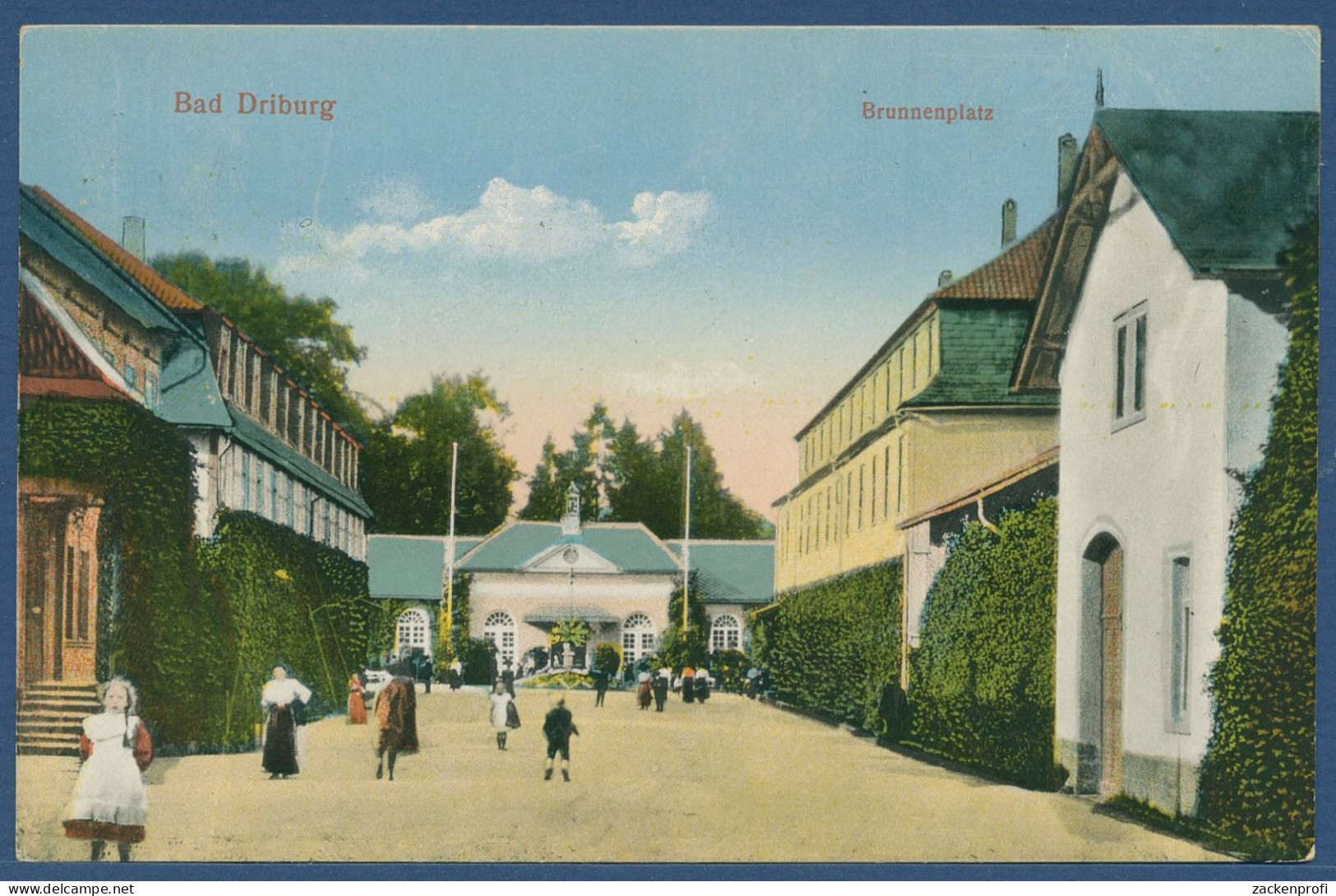 Bad Driburg Brunnenplatz, Gelaufen 1923 (AK4531) - Bad Driburg