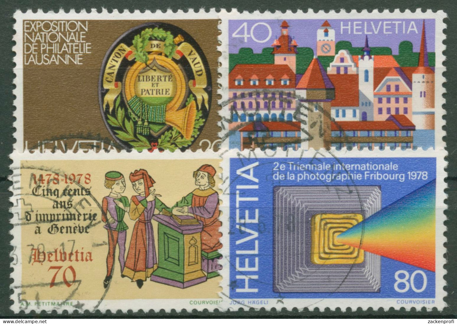 Schweiz 1978 Ereignisse LEMANEX Buchdruck Fotografie 1116/19 Gestempelt - Used Stamps