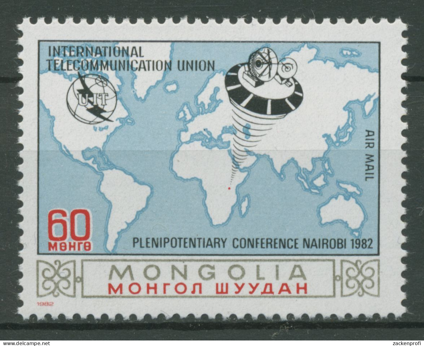 Mongolei 1982 Weltfernmeldeunion UIT Konferenz Nairobi 1497 Postfrisch - Mongolia