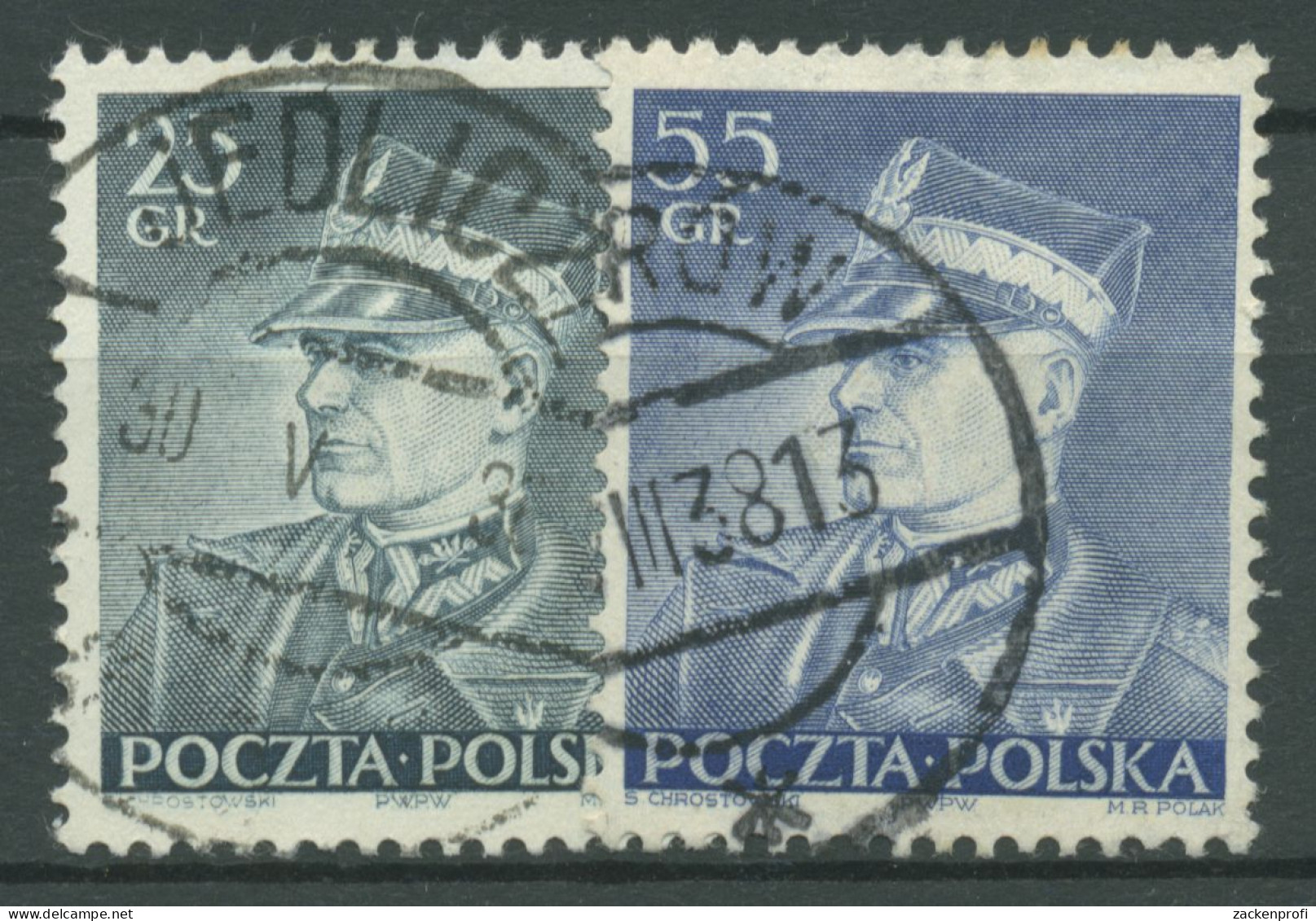 Polen 1937 Marschall Edward Rydz-Smigly 319/20 Gestempelt - Oblitérés