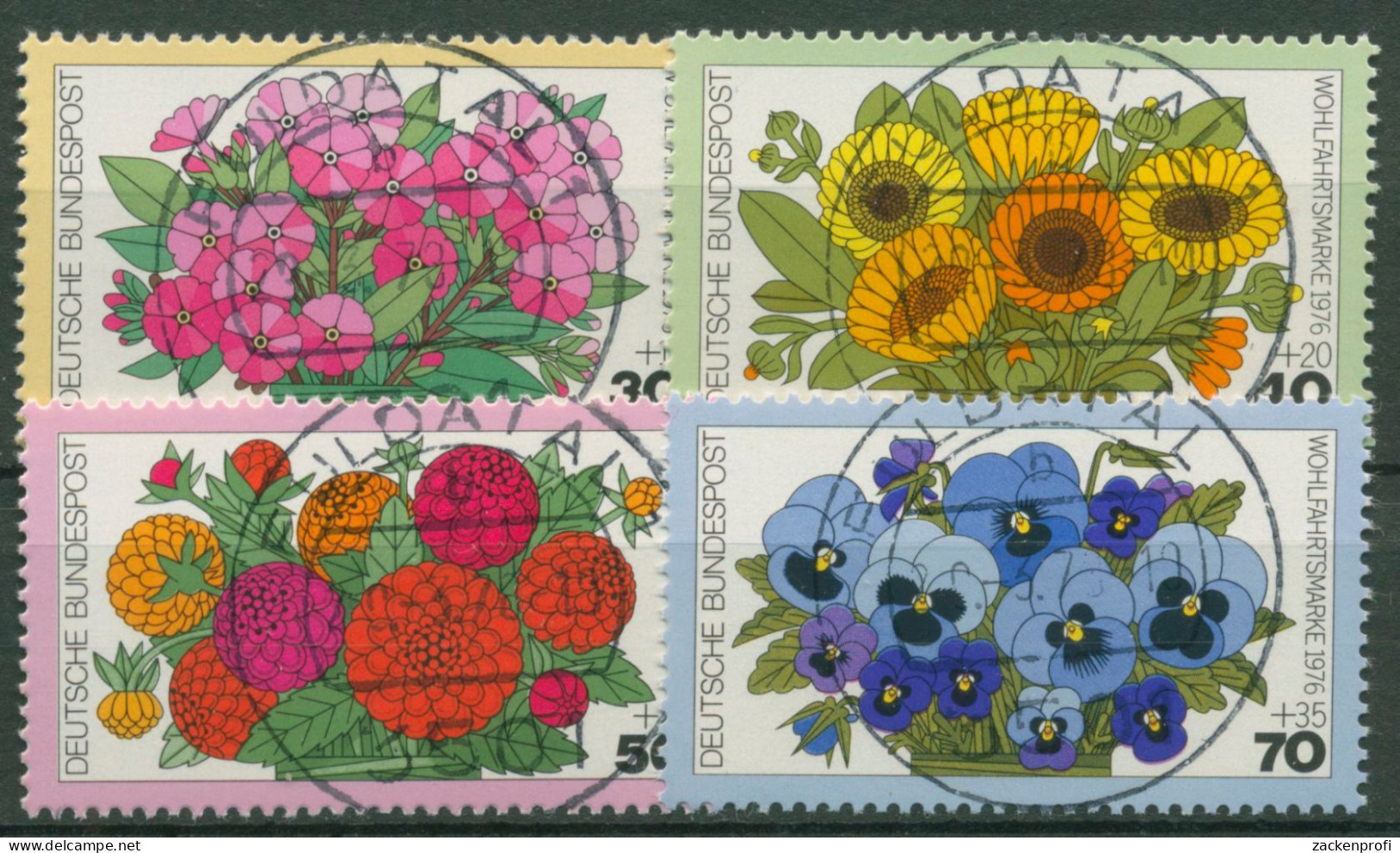 Bund 1976 Pflanzen Blumen Gartenblumen 904/07 Mit TOP-Stempel - Used Stamps