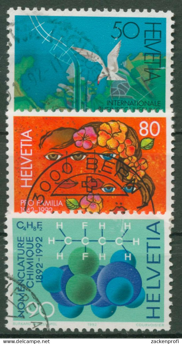 Schweiz 1992 Ereignisse Rhein Pro Familia Chemie 1465/67 Gestempelt - Used Stamps