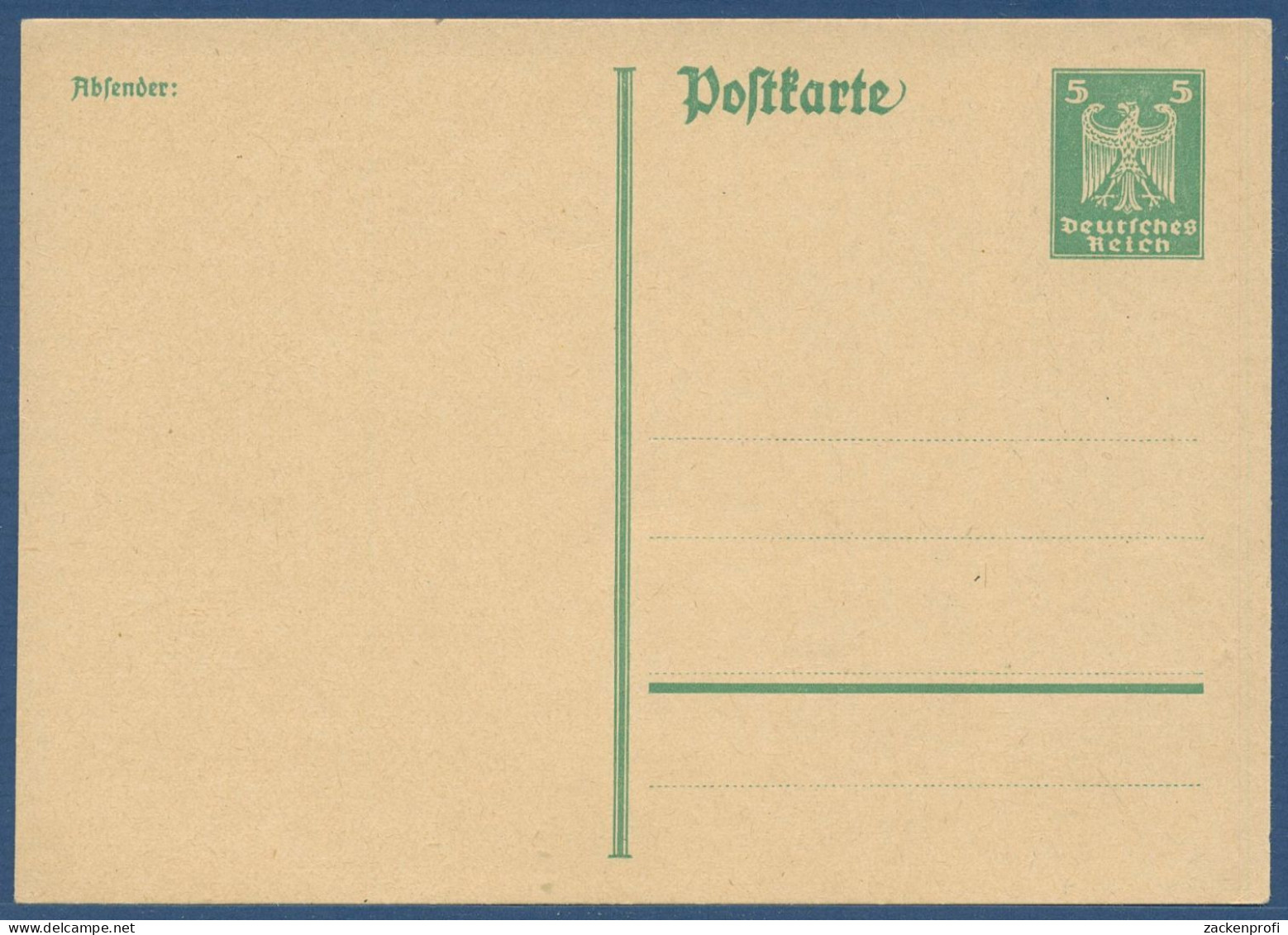 Deutsches Reich 1925 Adler Postkarte P 162 I Ungebraucht (X40434) - Autres & Non Classés