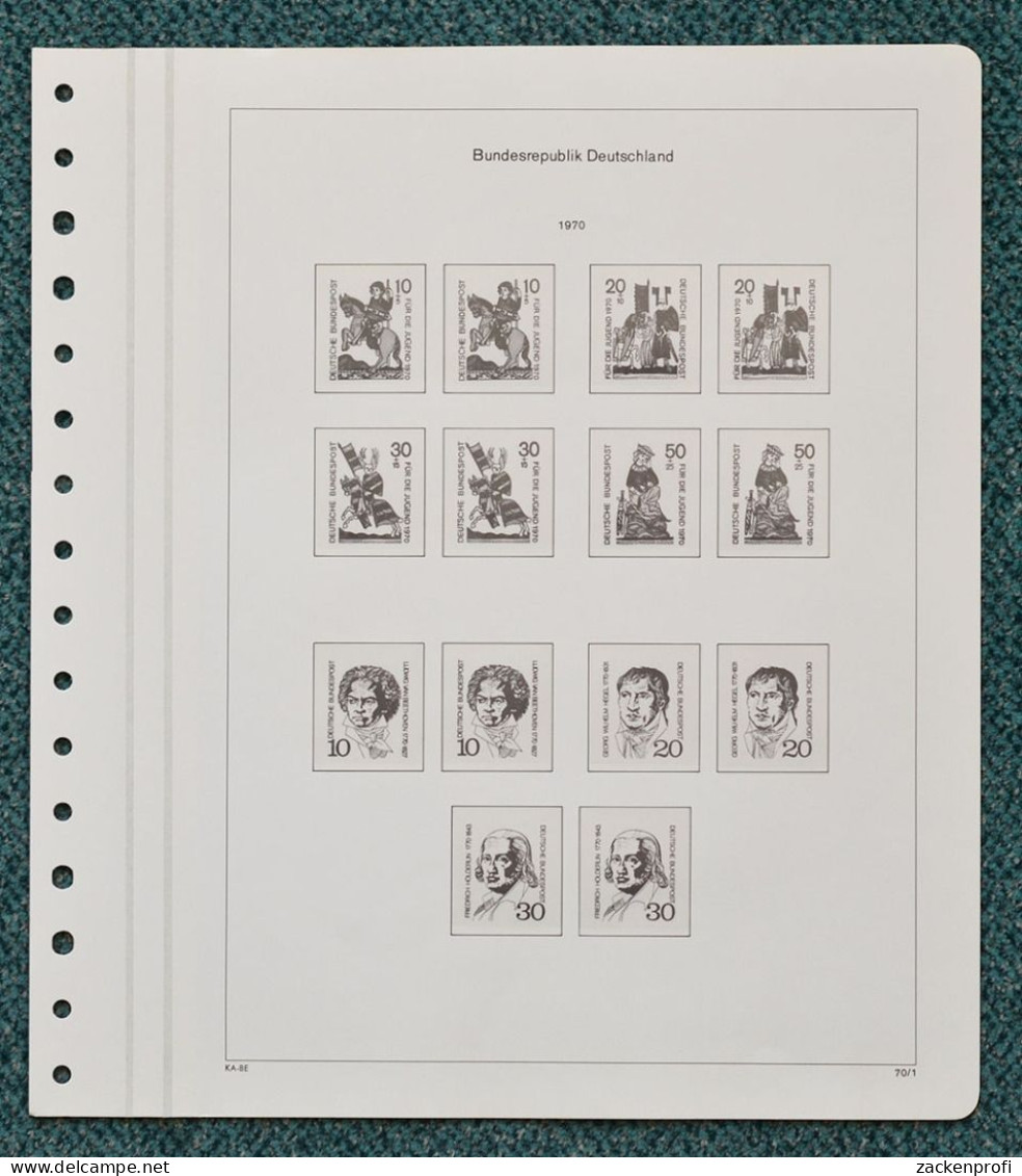 KABE-bicollect Of Vordruckblätter Bund 1970/74 Gebraucht (Z3080) - Pre-printed Pages