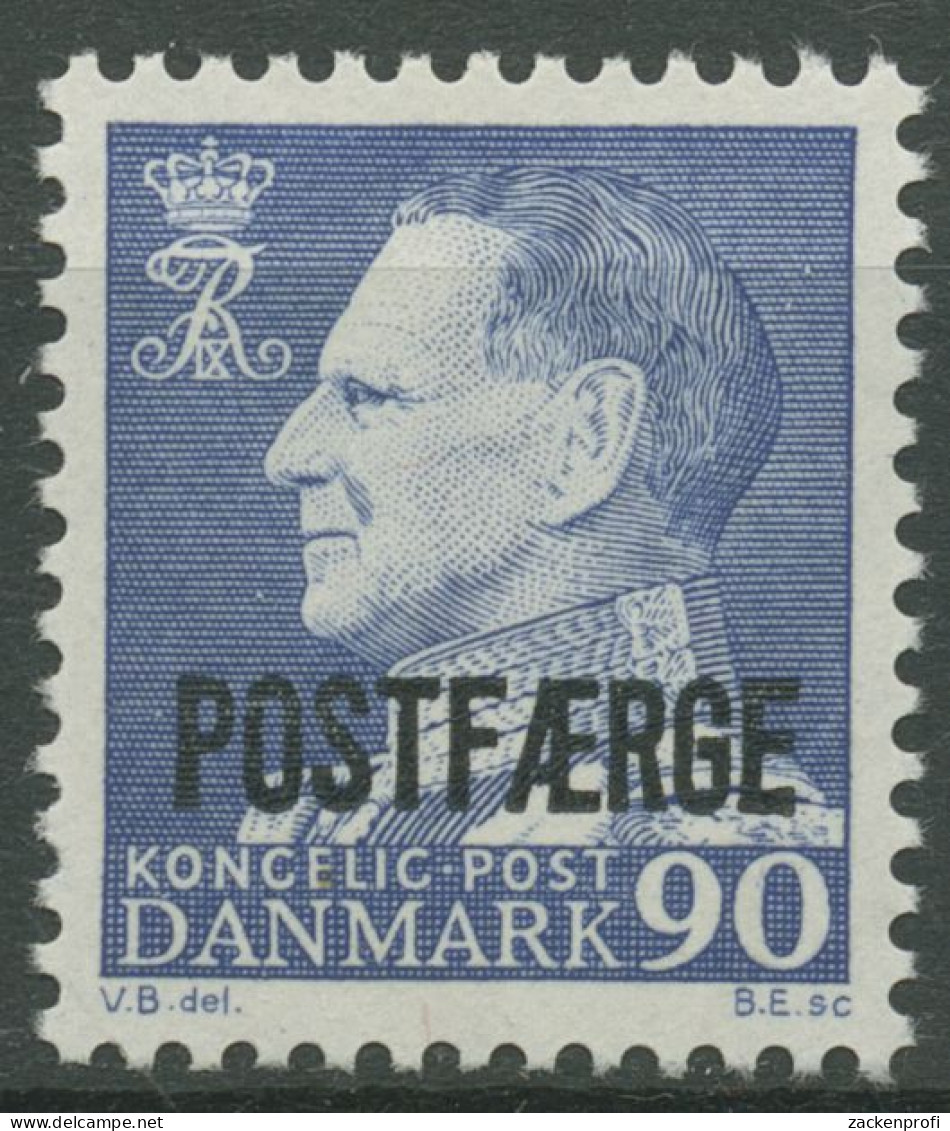 Dänemark 1972 Postfähre-Marke König Aufdruck Postfaerge PF 43 Postfrisch - Paketmarken