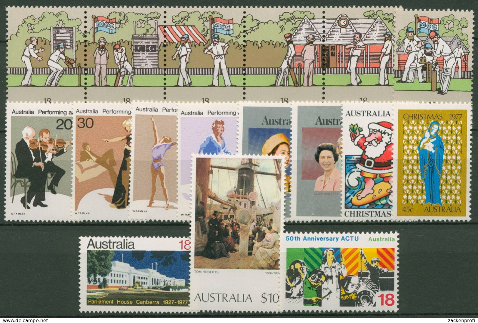 Australien 1977 Jahrgang Komplett (626/42) Postfrisch (SG40381) - Vollständige Jahrgänge