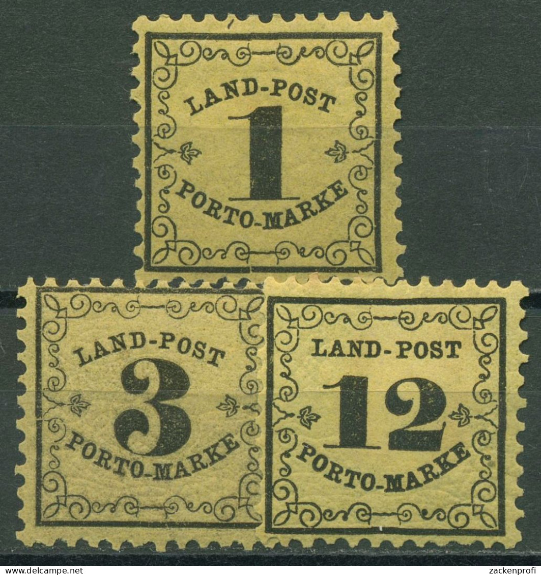 Baden 1862 Landpost-Portomarken 1/3 X Mit Falz - Ungebraucht