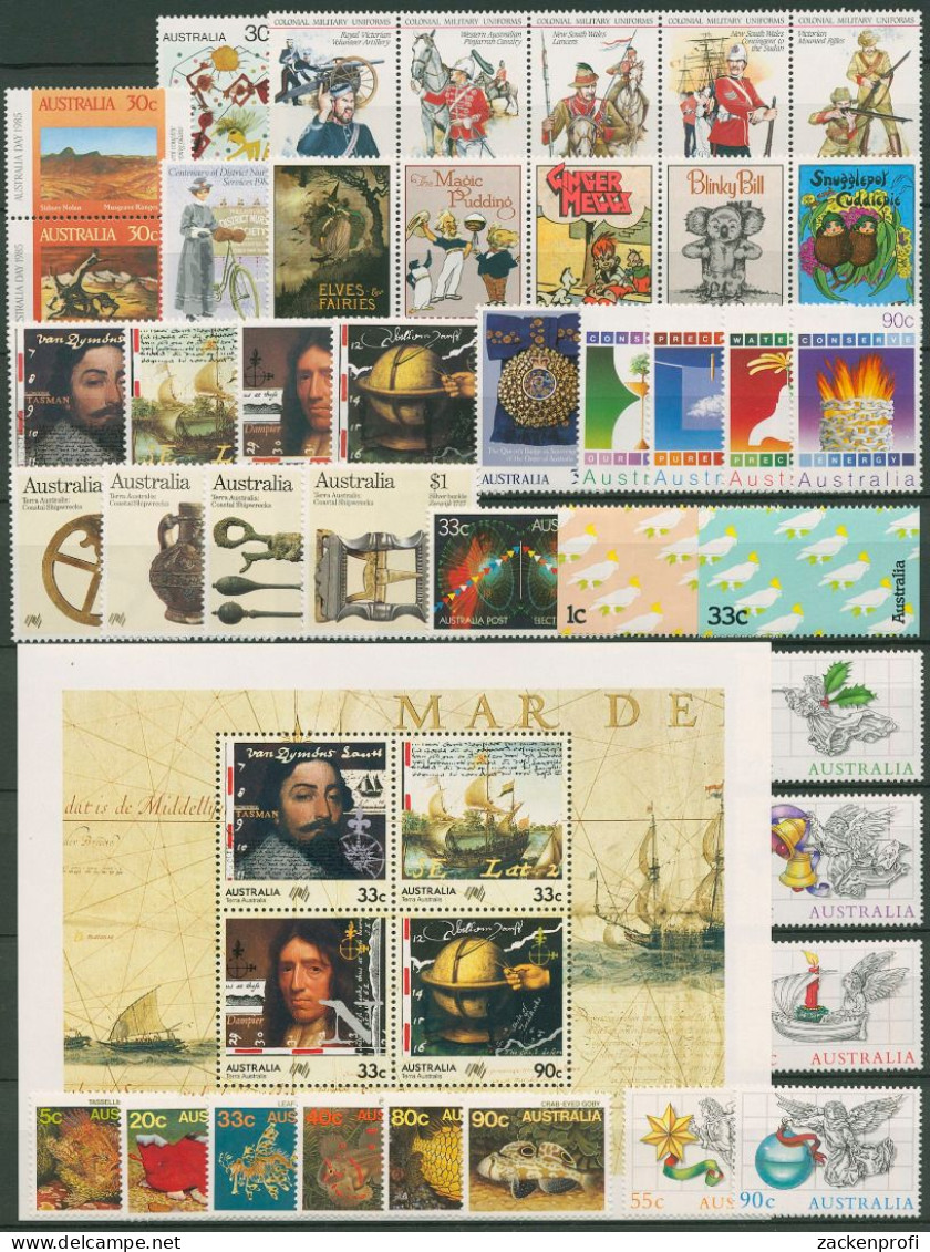 Australien 1985 Jahrgang Komplett (910/54, Block 8) Postfrisch (SG40389) - Complete Years