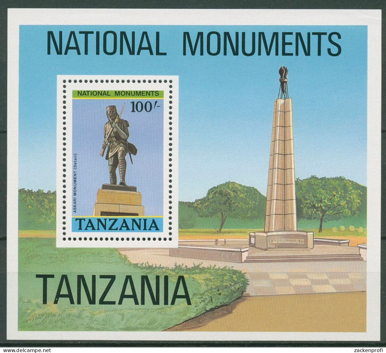 Tansania 1988 Nationale Denkmäler Block 83 Postfrisch (C40679) - Tanzania (1964-...)