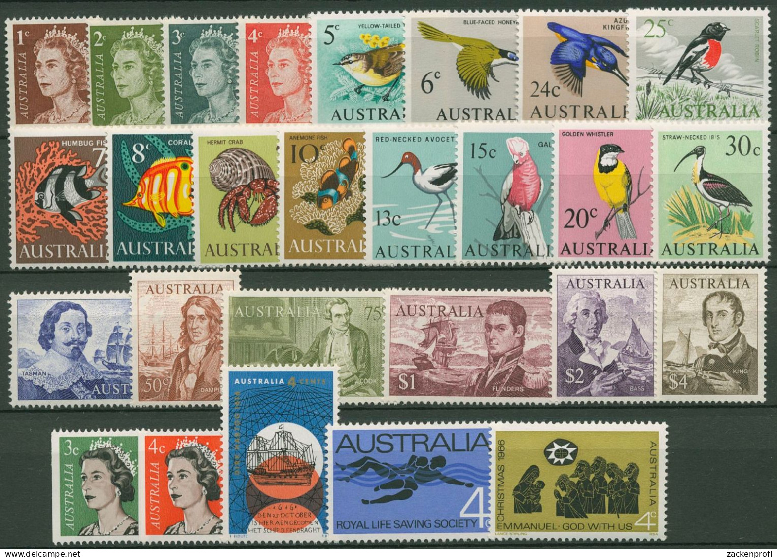 Australien 1966 Jahrgang Komplett (358/84) Postfrisch (SG40370) - Vollständige Jahrgänge