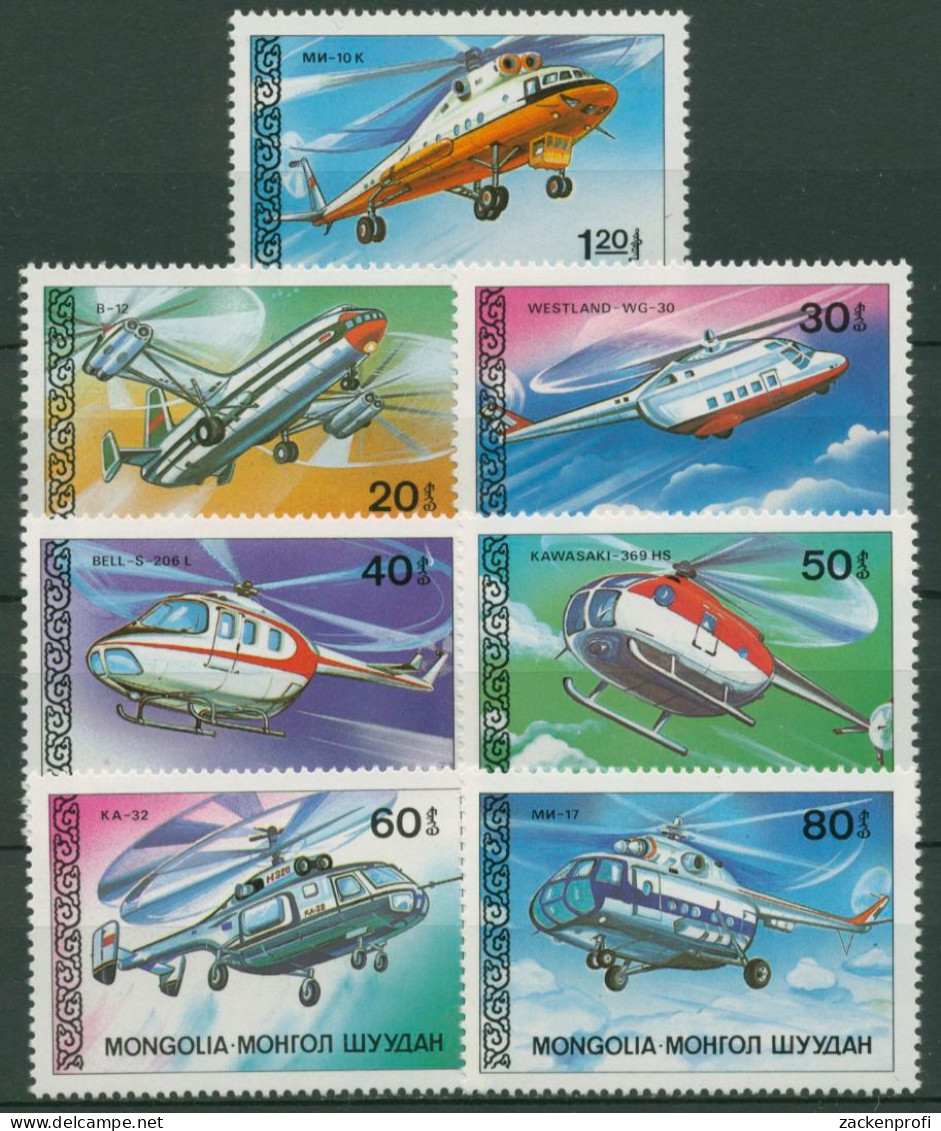 Mongolei 1987 Luftfahrt Hubschrauber 1408/14 Postfrisch - Mongolie