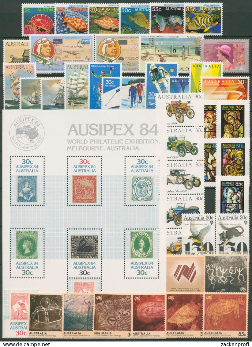 Australien 1984 Jahrgang Komplett (861/909, Block 7) Postfrisch (SG40388) - Années Complètes