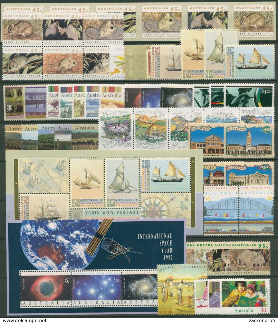 Australien 1992 Jahrgang Komplett (1273/1328, Block 13/14) Postfrisch (SG40396) - Complete Years