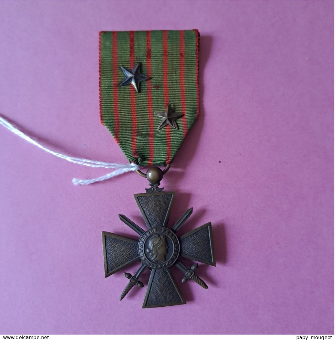 Médaille Croix De Guerre 1914 - 1916 - 2 Citations étoiles De Bronze - Frankrijk