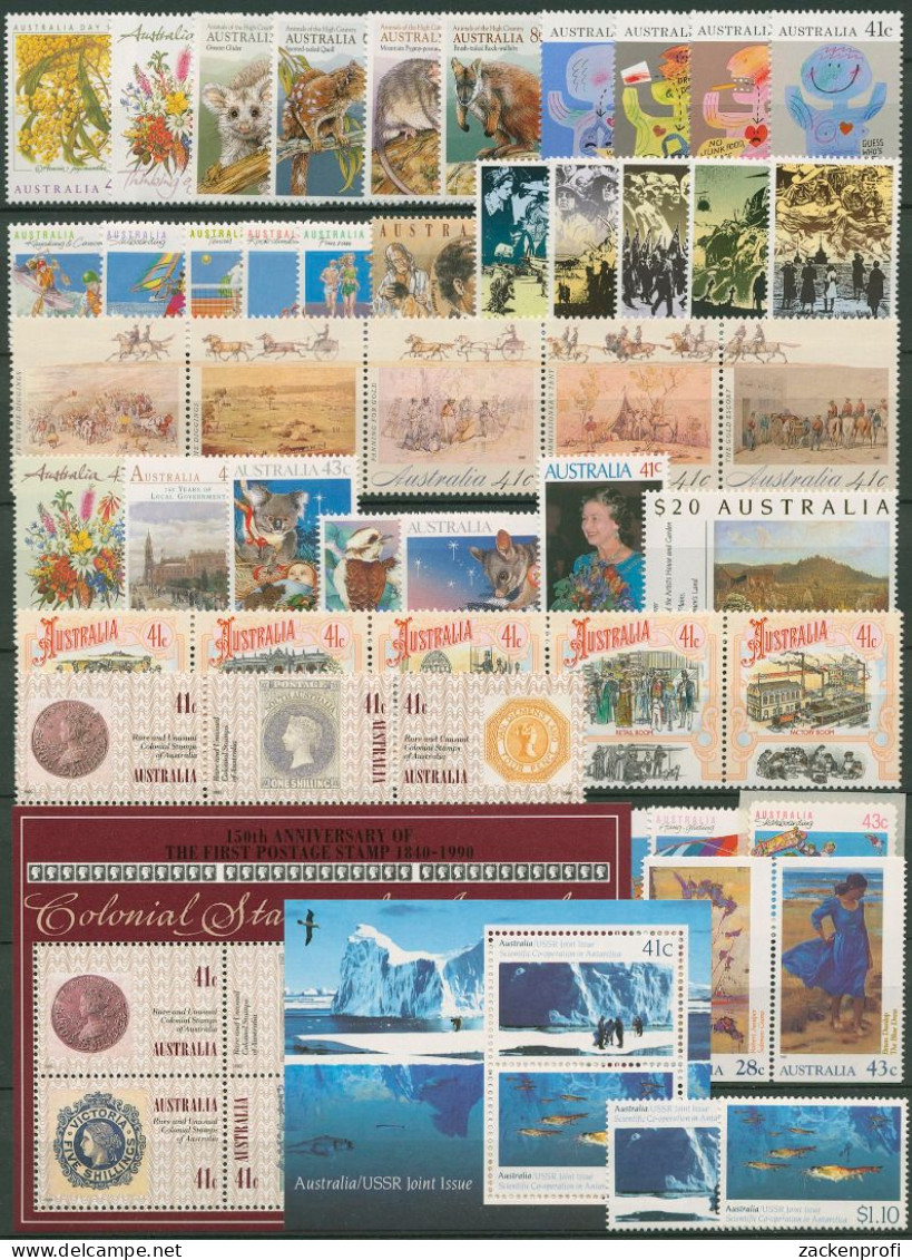 Australien 1990 Jahrgang Komplett (1181/1232, Block 10/11) Postfrisch (SG40394) - Complete Years