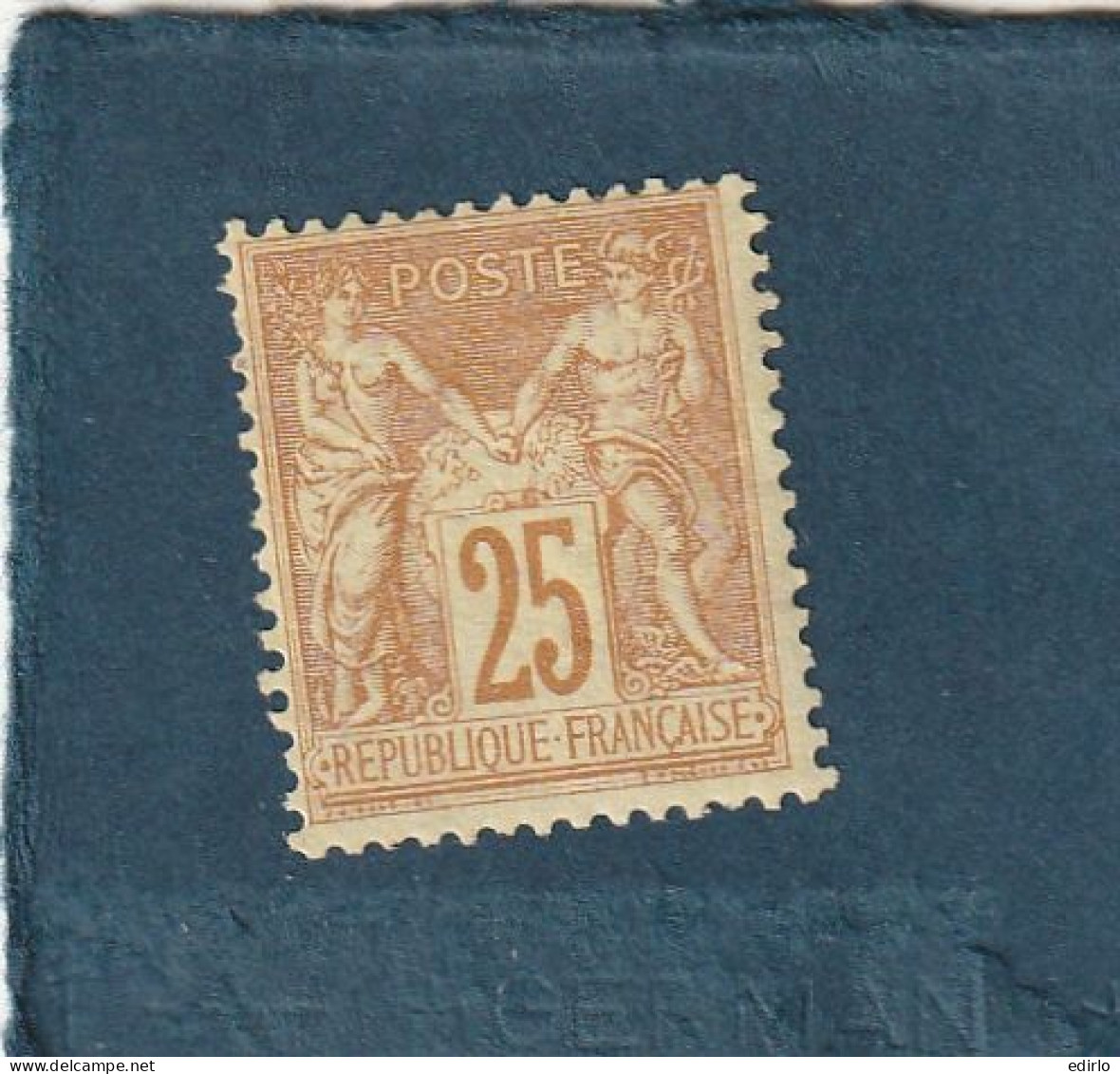 ///   FRANCE ///   TYPE SAGE  -- N° 92  Bistre Sur Jaune -- Côte * 600€ - 1876-1898 Sage (Type II)